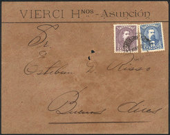 1088 PARAGUAY: Front Of Cover Franked With 15c., Sent From Asunción To Buenos Aires O - Paraguay