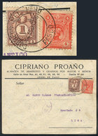 1118 PERU: 14/AU/1916 Pasco - Lima, Cover Franked With 5c. Including A POSTAGE DUE St - Perù