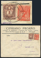 1118 PERU: 14/AU/1916 Pasco - Lima, Cover Franked With 5c. Including A POSTAGE DUE St - Peru