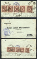 1119 PERU: 27/JA/1917 Huaraz - Lima, Cover Franked On Back With POSTAGE DUE Stamps Fo - Perù