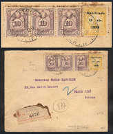 1131 PERU: 12/SE/1929 Lima - France, Registered Cover Franked With 45c. Consisting Of - Perù