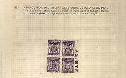 1145 PERU: Collection On Album Pages Of Anti-tuberculosis Cinderellas, Including A Go - Perù