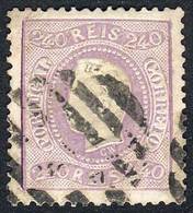 1151 PORTUGAL: Yv.34, 1867/70 240R. Violet, Used, Fine Quality (it Has A Tiny Tear At - Other & Unclassified