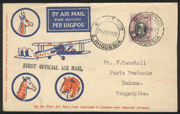 1154 SOUTHERN RHODESIA: 28/JA/1932 Bulawayo - Dodoma (Tanganyika), First Flight Of Im - Südrhodesien (...-1964)