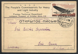 1159 RUSSIA: Card Sent From Leningrad To USA On 8/FE/1938, VF Quality! - Otros & Sin Clasificación