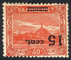 1176 SARRE: Sc.88b, 15c. On 40c. With INVERTED SURCHARGE Variety, VF Quality, Catalog - Autres & Non Classés