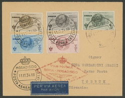 1180 ITALIAN SOMALILAND: 11/NO/1934 Mogadiscio - Tobruk, Return Flight To Roma, Nice - Somalia