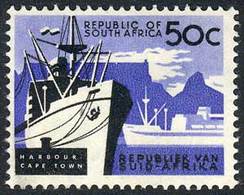 1181 SOUTH AFRICA: Sc.265, 50c. Ship, Port, WITH Watermark, VF Quality! - Other & Unclassified