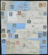 1204 SWITZERLAND: 18 Old Overs Or Folded Covers + 2 Fronts, Used With Nice Postages A - ...-1845 Vorphilatelie