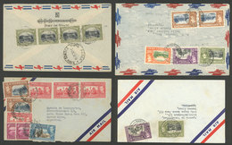 1224 TRINIDAD & TOBAGO: 4 Airmail Covers Sent To Argentina Between 1936 And 1952 With - Trinidad & Tobago (...-1961)
