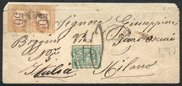 1255 URUGUAY: 28/JA/1873 Montevideo-Italy, Cover With Yv.36 And Italian Postage Due S - Uruguay