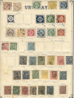 1261 URUGUAY: Very Old Collection On Album Pages, Including Several Good Values And S - Uruguay