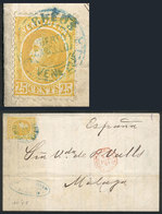 1276 VENEZUELA: Letter Franked By Sc.71 (Yvert 26), Sent From PUERTO CABELLO To Málag - Venezuela