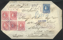 1278 VENEZUELA: 11/FE/1882 Puerto Cabello - Halifax (Canada): Registered Printed Matt - Venezuela