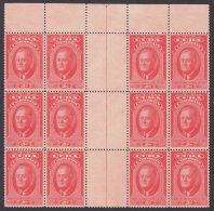 1947-200 CUBA REPUBLICA, 1947 (LG1413) 2c FRANKLIN D. ROOSEVELT GUTTER PAIR, MNH. - Unused Stamps