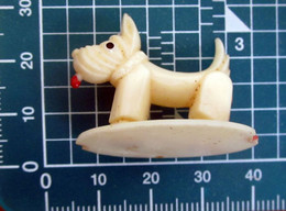 CANE BIANCO DOG  Figure VINTAGE PLASTICA DURA - Dieren