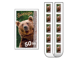 Zweden  2018  Bruine Beer,  Brown Bear   Selfadhesive  1 Stamp From Roll   Postfris/mnh - Ungebraucht
