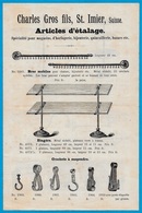 Dépliant Publicitaire CHARLES GROS FILS, St SAINT-IMIER Suisse BE Berne - Illustré Articles D'étalage (pour Magasin)... - Schweiz