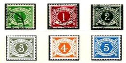 IRELAND, Postage Dues, Yv 1, 6, 8, 22/24, */o M/U, F/VF, Cat. € 46 - Timbres-taxe
