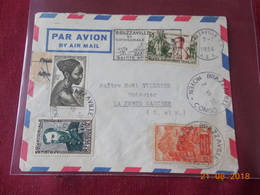 Lettre De 1956 D AEF Au Depart De Brazzaville (tres Belle Flamme) A Destination De La France - Lettres & Documents