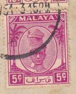 Perak 5c Used On Cover Malaya, - Perak