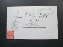 Schweiz 1867 Nr. 30 Bahnpost St. Gallen - Chur Zug 1 BP BA Nach Mels Mit 4 Stempel! Faessler St. Gallen (Suisse) - Cartas & Documentos