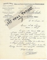 69 - Rhône - BELLEVILLE-SUR-SAONE - Facture BABOLAT - Commerce De Bois, Matériaux De Construction - 1911 - REF 104C - 1900 – 1949