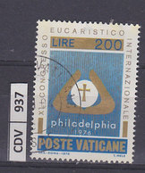 VATICANO  1976	Congresso Eucaristico L. 200 Usato - Gebraucht