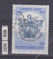 VATICANO  1983	Raffaello Sanzio L. 50 Usato - Oblitérés