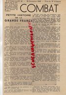 WW II- GUERRE 1939-1945- JOURNAL COMBAT 25 DECEMBRE 1945-RESISTANCE- VIVHY MENT- ACTION FRANCAISE- JOURNAL ORIGINAL - Francese
