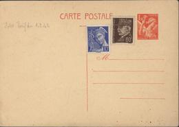 Entier CP Carte Postale Iris 1.25 Orange Storch F1 P 199 YT 407 Et 512 Petain 2.4 Tarif Du 1 2 42 Neuf - Standard Postcards & Stamped On Demand (before 1995)