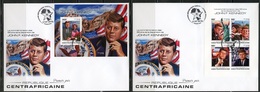 Centrafrica 2018, Kennedy, 4val In BF +BF In 2FDC - Kennedy (John F.)