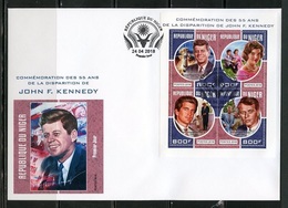 Niger 2018, Kennedy, Space, 4val In BF In FDC - Afrique