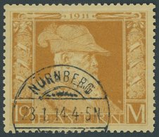 BAYERN 90II O, 1911, 10 M. Luitpold, Type II, Leichte Bugspur Sonst Pracht, Mi. 400.- - Otros & Sin Clasificación
