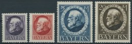 BAYERN 105-07,109I *, 1914, 2 - 5 Und 20 M. Friedensdruck, Falzrest, 4 Prachtwerte, Mi. 70.- - Autres & Non Classés