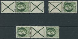 BAYERN S 20-22 O, 1914, König Ludwig III, Frühdrucke, 3 Senkrechte Zusammendrucke, Feinst, Mi. 225.- - Other & Unclassified