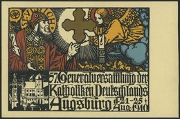 BAYERN PP 15C181 BRIEF, Privatpost: 1910, 5 Pf. Wappen 57. Generalversammlung Der Katholiken, Ungebraucht, Prachtkarte - Autres & Non Classés