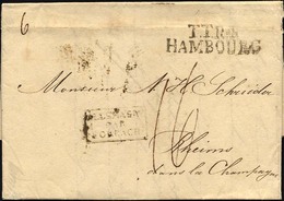 HAMBURG - THURN UND TAXISCHES O.P.A. 1823, TT.R.4 HAMBOURG, L2 Auf Brief Von Altona Nach Rheims, R3 ALLEMAGNE/PAR/FORBAC - Other & Unclassified
