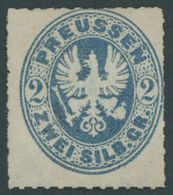 PREUSSEN 17b (*), 1862, 2 Sgr. Preußischblau, Feinst (Gummi Nicht Original), Mi. 500.- - Autres & Non Classés