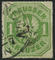 PREUSSEN 22 O, 1867, 1 Kr. Smaragdgrün, Pracht, 55.- - Altri & Non Classificati