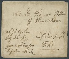 SCHLESWIG-HOLSTEIN - ALTBRIEFE 1779, Altbriiefhülle Nach Föhr, Pracht - Vorphilatelie