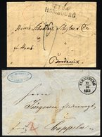 SCHLESWIG-HOLSTEIN 1827/51, 2 Verschiedene Belege Aus Flensburg, Feinst/Pracht - Schleswig-Holstein