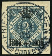 WÜRTTEMBERG 107 BrfStk, 1906, 2 Pf. Grautürkis, Prachtbriefstück, Gepr. Klinkhammer, Mi. (100.-) - Autres & Non Classés