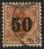 WÜRTTEMBERG 188 O, 1923, 50 Auf 25 Pf. Rotorange, Pracht, Gepr. Klinkhammer, Mi. 1100.- - Sonstige & Ohne Zuordnung