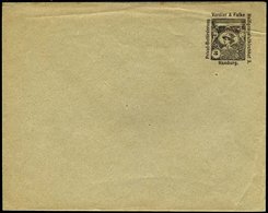 HAMBURG E U 1 BRIEF, HAMMONIA II: 1889, Umschlag 3 Pf. Schwarz Merkurkopf, Ungebraucht, Etwas Bügig Sonst Pracht - Privatpost