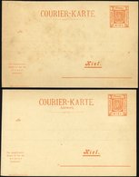 KIEL A P 22F BRIEF, COURIER: 1899, 3/3 Pf. Orange, Frage- Und Antwortkarte Einzeln, Mit Fehldruck Auf Antwortteil, Ungeb - Posta Privata & Locale