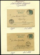 BAHNPOST Eckernförde-Kappeln (Zug 5 Und 7 (2x)), 1892-1933, 6 Karten, Dazu 2 Eilfrachtbriefe Für Geräucherte Seefische,  - Macchine Per Obliterare (EMA)