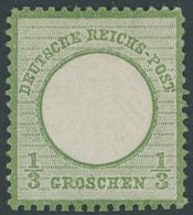 Dt. Reich 2a *, 1872, 1/3 Gr. Gelblichgrün, Falzrest, Farbfrisch, Kabinett, Gepr. Leonhard Und Fotobefund Sommer, Mi. (6 - Used Stamps