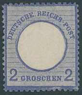 Dt. Reich 5 *, 1872, 2 Gr. Ultramarin, Ein Paar Rückseitige Gummimängel Wurden Behoben Und Mit Einem Falz Verdeckt, Bild - Used Stamps