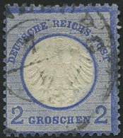 Dt. Reich 5XII O, 1872, 2 Gr. Ultramarin Mit Plattenfehler Beschädigter Bogen Der Linken 2, Feinst (dünne Stellen) - Oblitérés